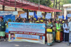 Mangaluru: Gram Panchayat sanitation workers hold foot march, stage dharna over pending demands
